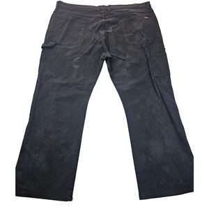 Dickies 44x30 black FADED cargo pants vintage work wear thick cotton heavy duty